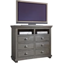 Willow Distressed Gray Media Chest