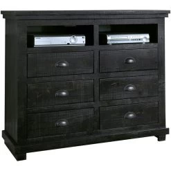 Willow Distressed Gray Media Chest -furniture QK1058374 PROG PRI OL