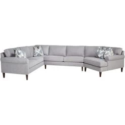 Tarren Platinum 3 Piece Right Cuddler Sectional