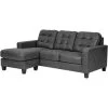 Venaldi Gunmetal Queen Sofa Chaise Sleeper -furniture QK1058860 ASHL PRI OL