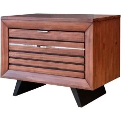 Oslo Rustic Brown Nightstand -furniture QK1059464 ROTA AFR OL