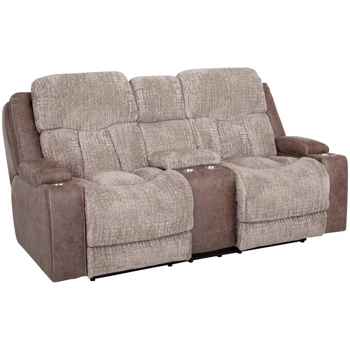 Aire Dove Power+ Reclining Console Loveseat 4 Aire Dove Power+ Reclining Console Loveseat - Image 2