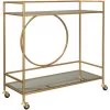 Jackford Antique Gold Bar Cart 2 Jackford Antique Gold Bar Cart -furniture QK1059625 ASHL PRI OL