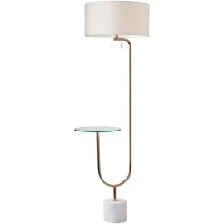Adesso Sloan Polished Brass Floor Lamp