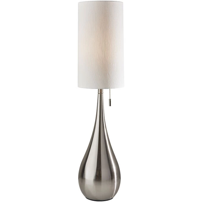 Adesso Christina Brushed Steel Table Lamp 3 Adesso Christina Brushed Steel Table Lamp
