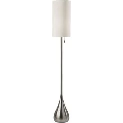 Adesso Christina Brushed Steel Floor Lamp