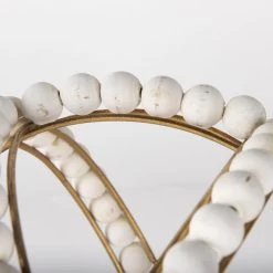 Espanlade White Large Beaded Orb 12 Espanlade White Large Beaded Orb -furniture QK1060957 MEFD IS1 OL