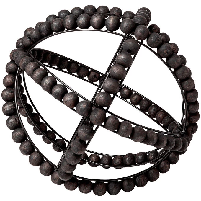 Earnhardt Black Large Beaded Orb 4 Earnhardt Black Large Beaded Orb - Image 2