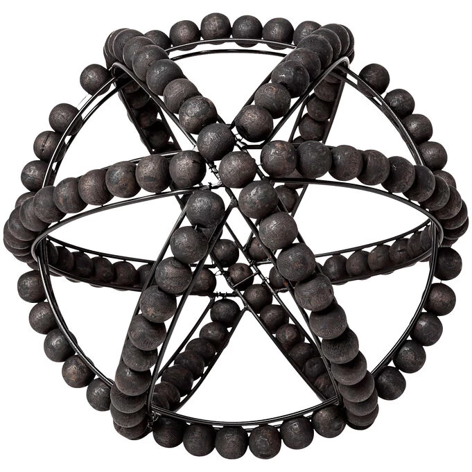 Earnhardt Black Large Beaded Orb 5 Earnhardt Black Large Beaded Orb - Image 3