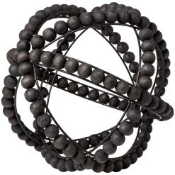Earnhardt Black Large Beaded Orb