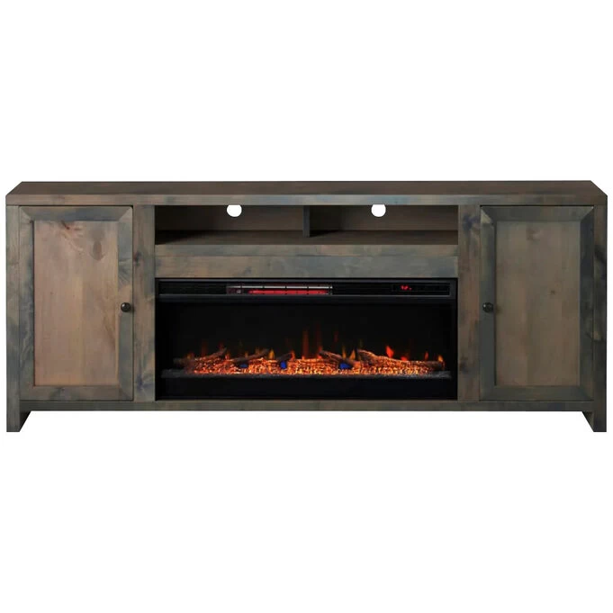 Joshua Creek Barnwood 84 Inch Fireplace Console 3 Joshua Creek Barnwood 84 Inch Fireplace Console