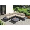 Razor Taupe 4 Piece Sectional -furniture QK1062049 ARMN LF1 RM