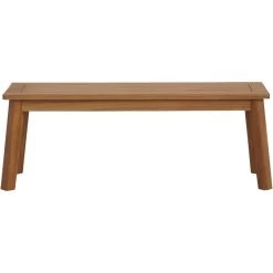 Janiyah Light Brown Outdoor Dining Bench