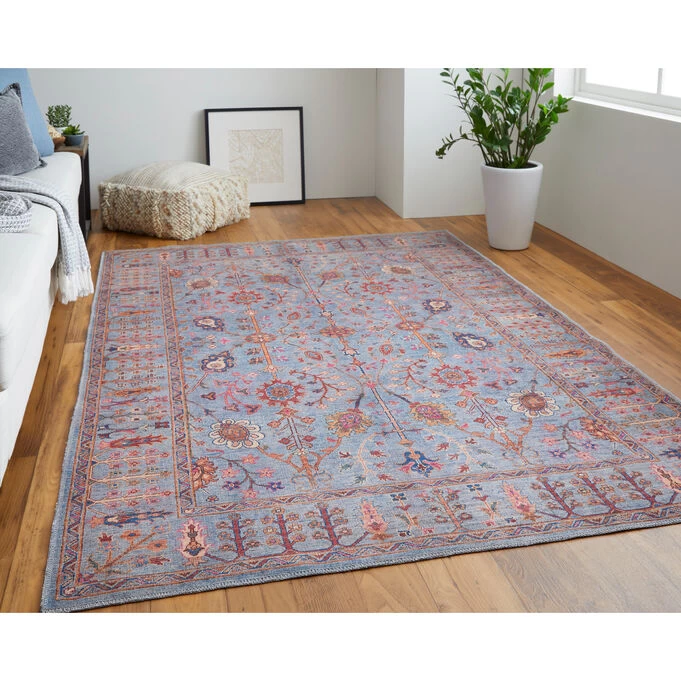 Rawlins Light Blue 5x7 Rug 6 Rawlins Light Blue 5x7 Rug - Image 4