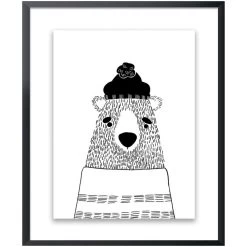 Kids White Bear Wall Art
