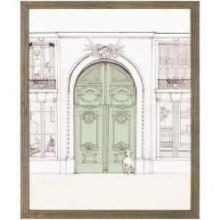 Kids Green Door Wall Art