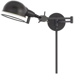 Linthal Dark Bronze Swing Arm Wall Lamp