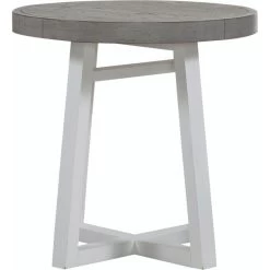 Palmetto Heights Driftwood Round End Table -furniture QK1062541 LIBF SID OL