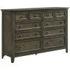 San Mateo Gray 10 Drawer Dresser -furniture QK1062755 INTC PRI OL