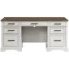 Drake Rustic White Executive Desk -furniture QK1063795 INTC PRI OL