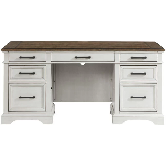 Drake Rustic White Executive Desk 3 Drake Rustic White Executive Desk