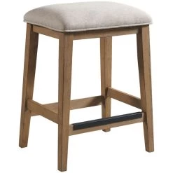 Landmark Weathered Oak 24 Inch Backless Stool 5 Landmark Weathered Oak 24 Inch Backless Stool -furniture QK1063805 INTC AFL OL