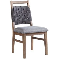 Oslo Weathered Chestnut Side Chair -furniture QK1063839 INTC AFL OL