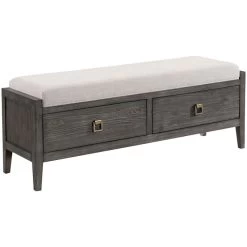 Portia Brushed Brindle Storage Bench