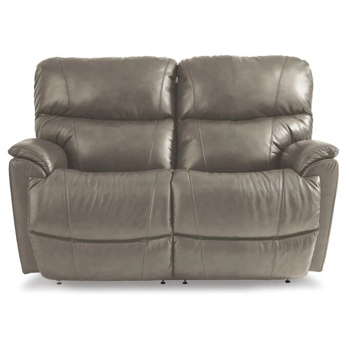 Trouper Leather Gray Power Plus Reclining Loveseat 3 Trouper Leather Gray Power Plus Reclining Loveseat