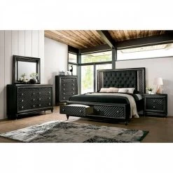 Demetria Metallic Gray 4 Piece Queen Room Group
