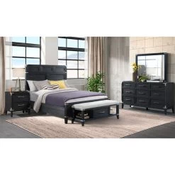 Laguna Weathered Steel Storage Bench -furniture QK1064833 INTC LF1 RM