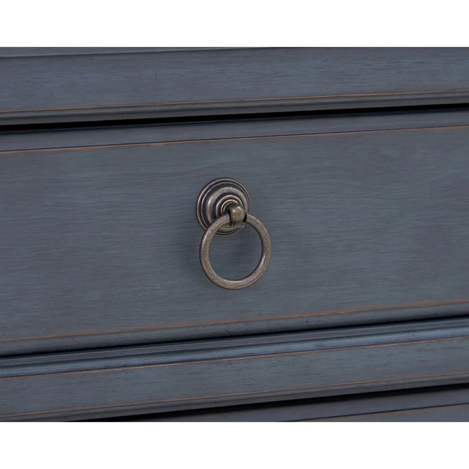 Americana Corduroy Blue Nightstand 5 Americana Corduroy Blue Nightstand - Image 3