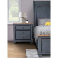 Americana Corduroy Blue Nightstand 11 Americana Corduroy Blue Nightstand -furniture QK1064859 LEGE LF1 RM