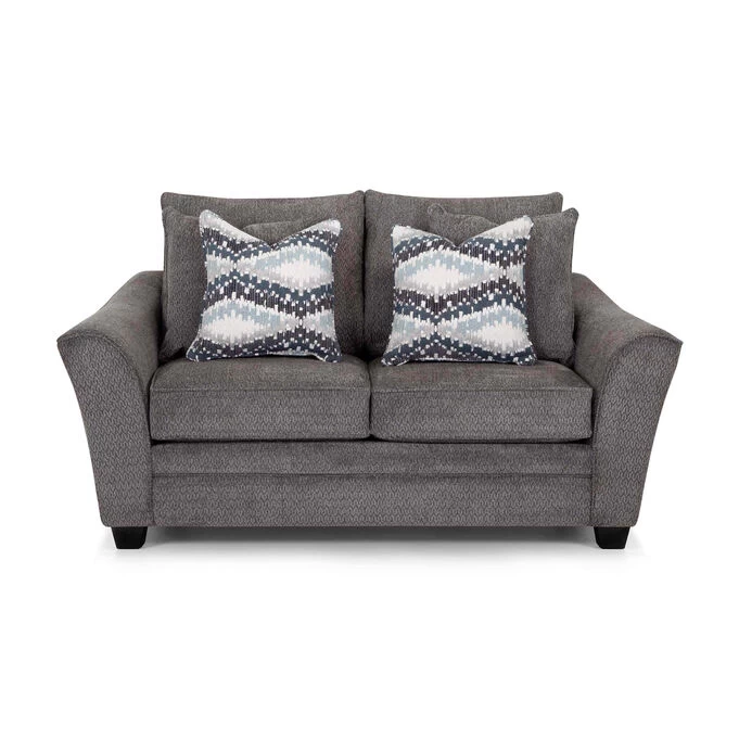Zander Charcoal Loveseat 3 Zander Charcoal Loveseat
