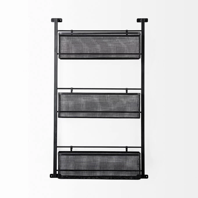 Macrinus Black Wall Mounted Shelf 3 Macrinus Black Wall Mounted Shelf