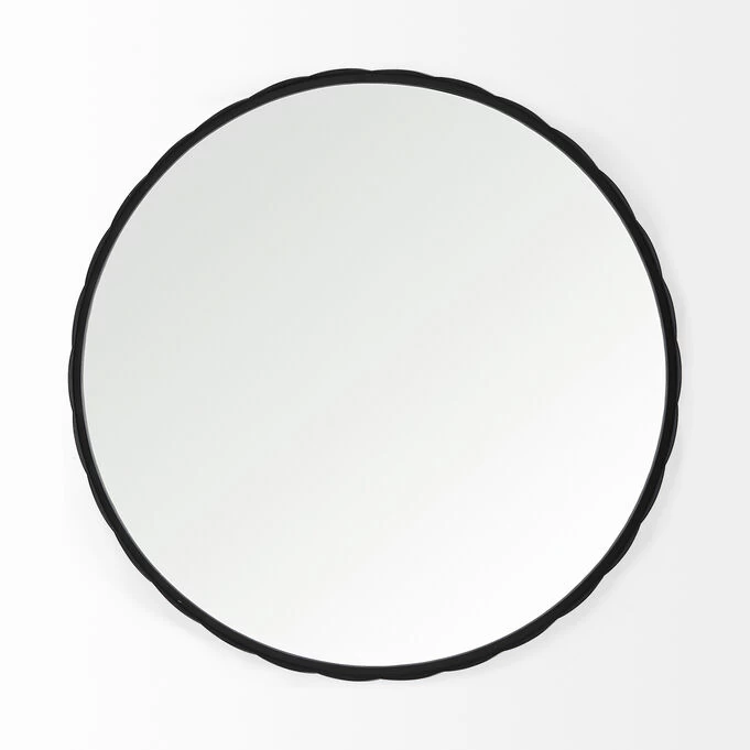 Adelaide Black Scallop Edge Mirror 4 Adelaide Black Scallop Edge Mirror - Image 2