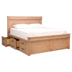Glacier Point Golden Java Queen Captain Bed -furniture QK1066818 AAME IS2 OL