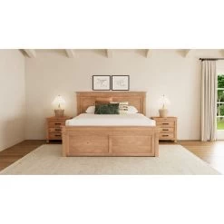 Glacier Point Golden Java Queen Captain Bed -furniture QK1066818 AAME LF2 RM