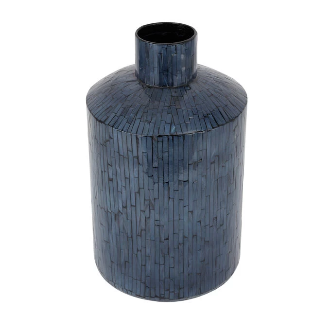 Capiz Blue Vase 3 Capiz Blue Vase