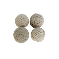 Jute Set Of 4 Beige Balls