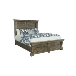 Baldwin Weathered Gray Queen Storage Bed