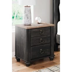 Nanforth Graphite Nightstand -furniture QK1067073 ASHL LF1 RM