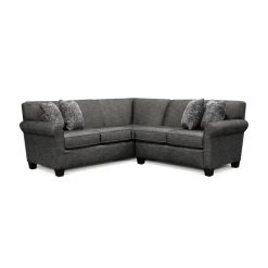 York Charcoal 2 Piece Right Loveseat Sectional
