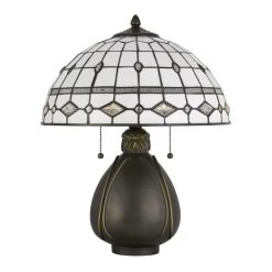 Tiffany Dark Bronze Contemporary Table Lamp
