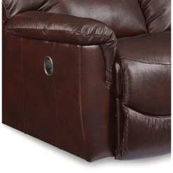James Walnut Leather Reclining Sofa -furniture QK1081503 LAZY IS1 OL