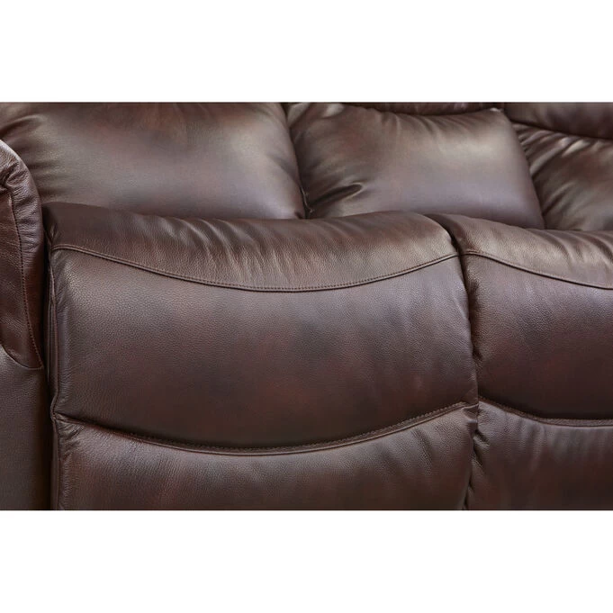 James Walnut Leather Tri-Power Reclining Sofa 5 James Walnut Leather Tri-Power Reclining Sofa - Image 3