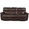 James Walnut Leather Tri-Power Reclining Sofa 2 James Walnut Leather Tri-Power Reclining Sofa -furniture QK1081509 LAZY PRI OL