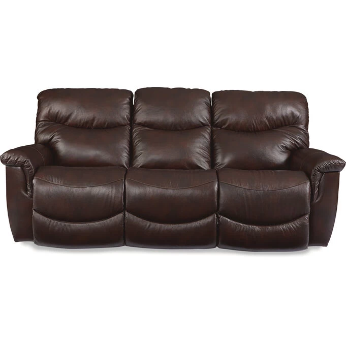 James Walnut Leather Tri-Power Reclining Sofa 3 James Walnut Leather Tri-Power Reclining Sofa