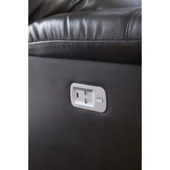 James Charcoal Leather Power Plus Reclining Console Loveseat 8 James Charcoal Leather Power Plus Reclining Console Loveseat -furniture QK1081517 LAZY IS1 OL