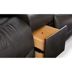 James Charcoal Leather Power Plus Reclining Console Loveseat 9 James Charcoal Leather Power Plus Reclining Console Loveseat -furniture QK1081517 LAZY IS2 OL